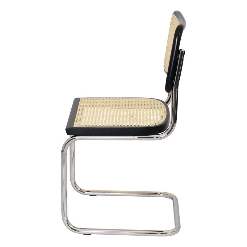 Breuer Chair Company Marcel Breuer Cesca Cane Cantilever Side Chair w/ Chrome Steel Frame (Various Wood & Cane Colors)