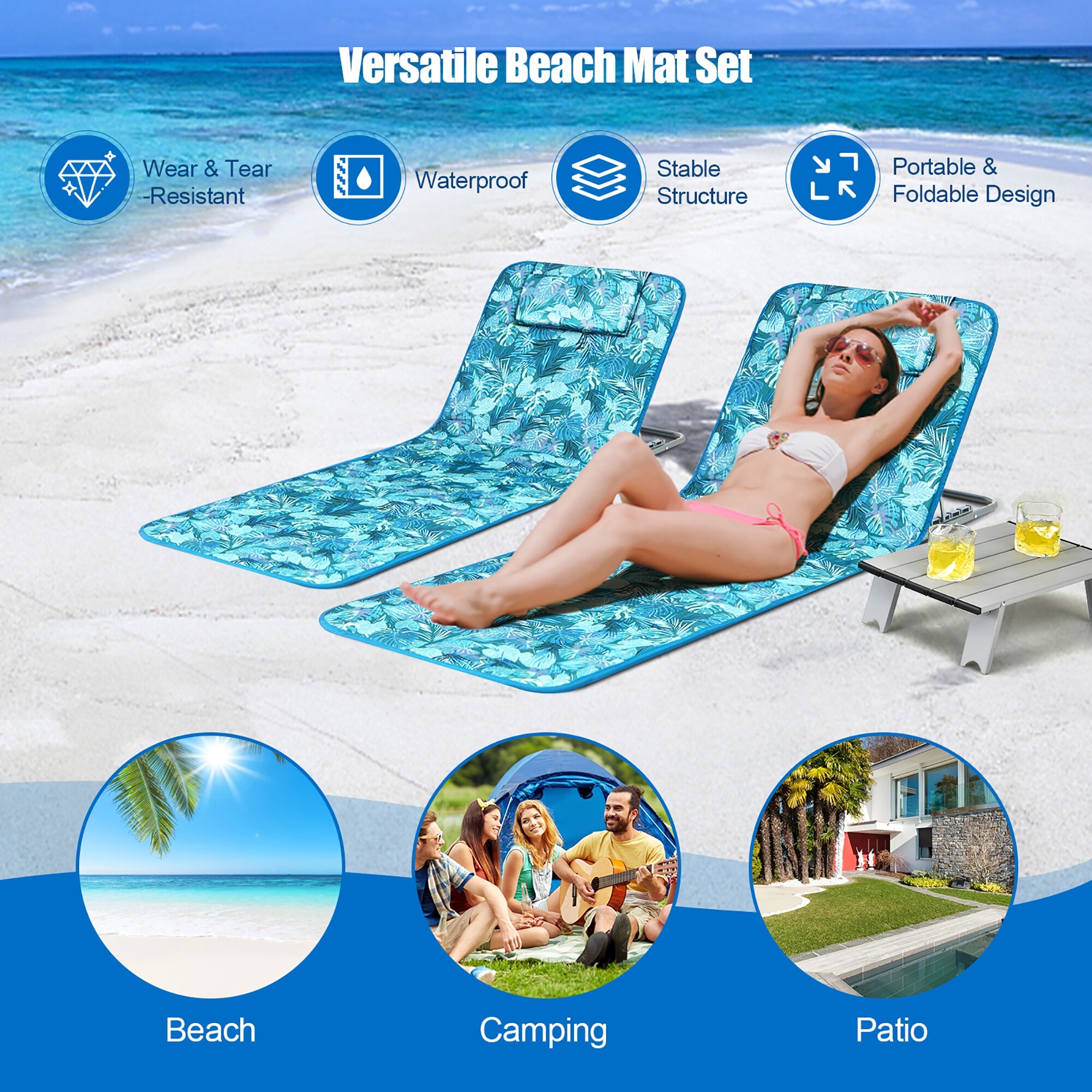 Foldable beach best sale mat chair