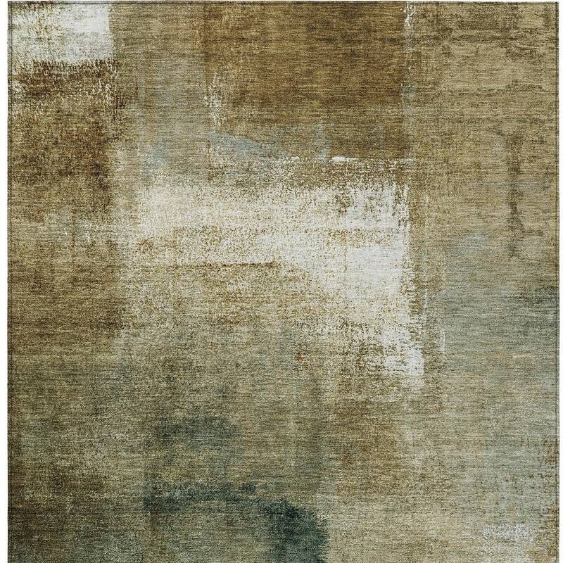 HomeRoots Abstract Transitional Rectangle Outdoor Rug