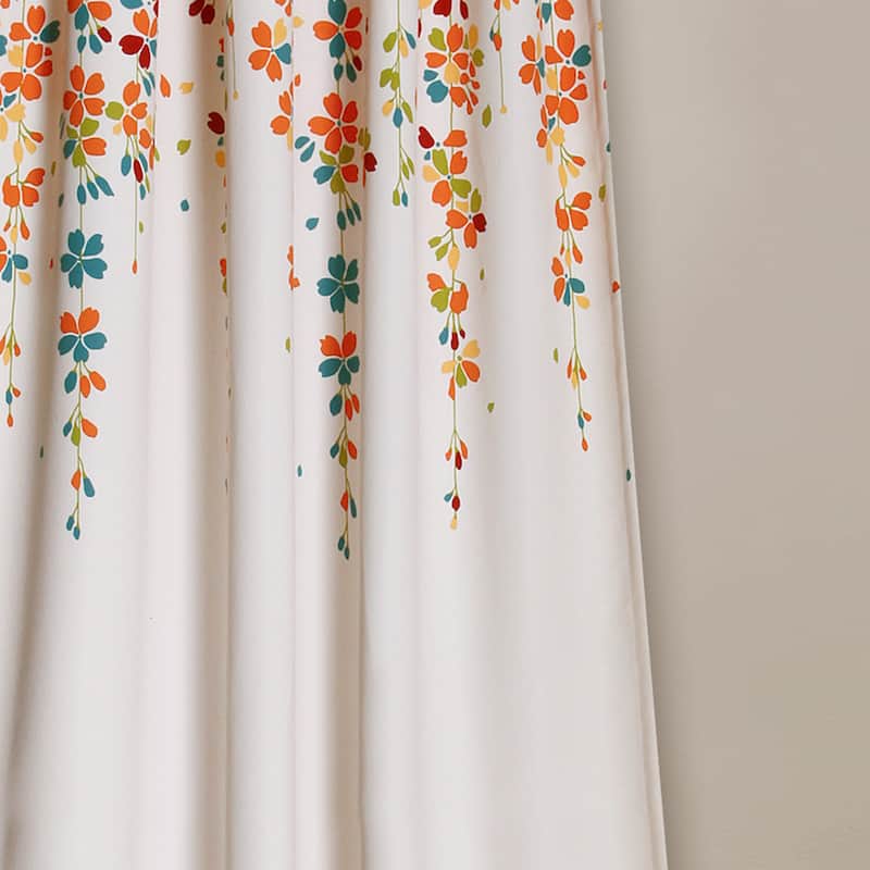 Lush Decor Weeping Flowers Room Darkening Curtain Panel Pair