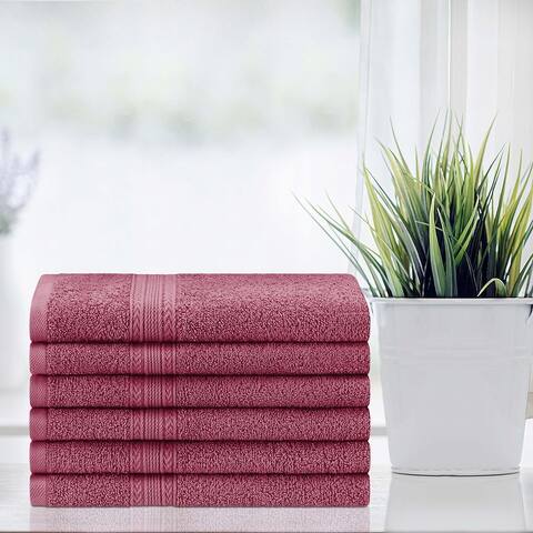 Superior Eco Friendly Cotton Soft and Absorbent Hand Towel (Set of 6) - Set of 6
