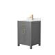 Option Dark Gray, Gold Trim, White Cultured Marble Top