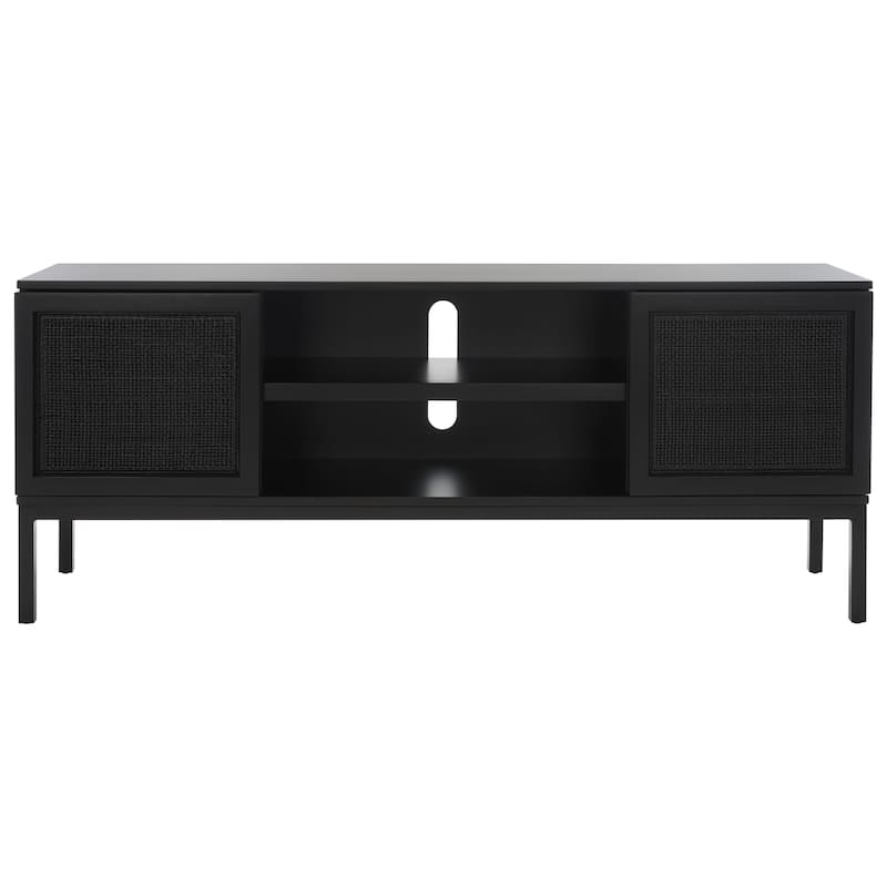 SAFAVIEH Zadie 1 Shelf Rattan Media Stand - 54" W x 15" D x 22" H