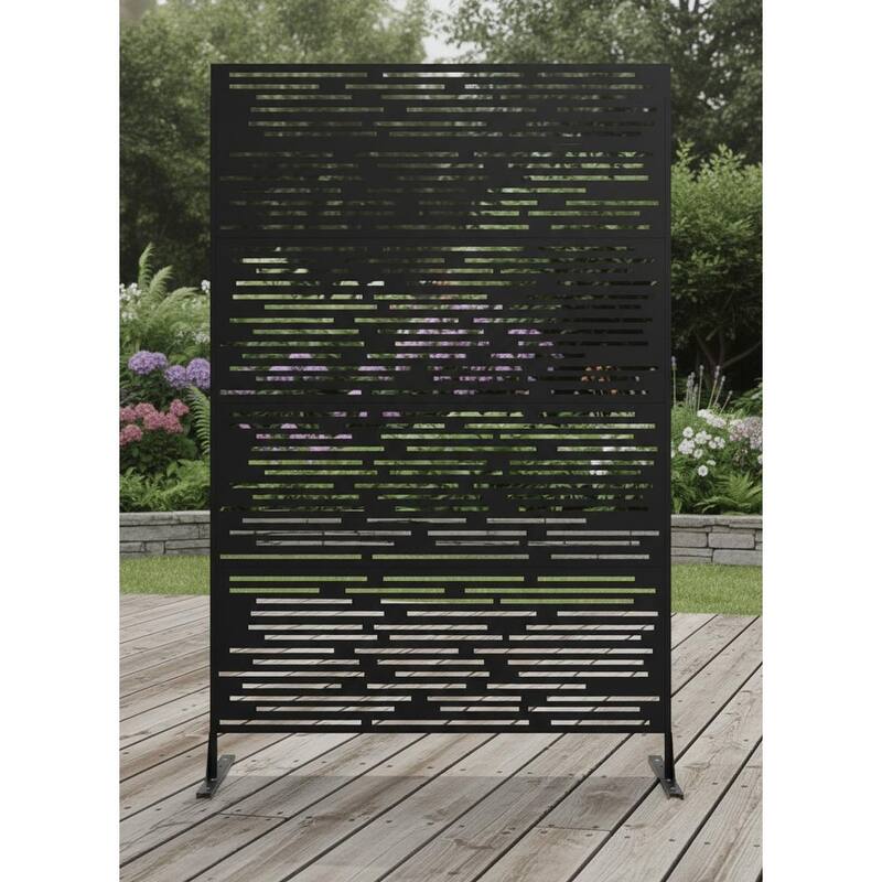 70" H Decorative Metal Garden Fences, Rust-Proof Scroll Design - H