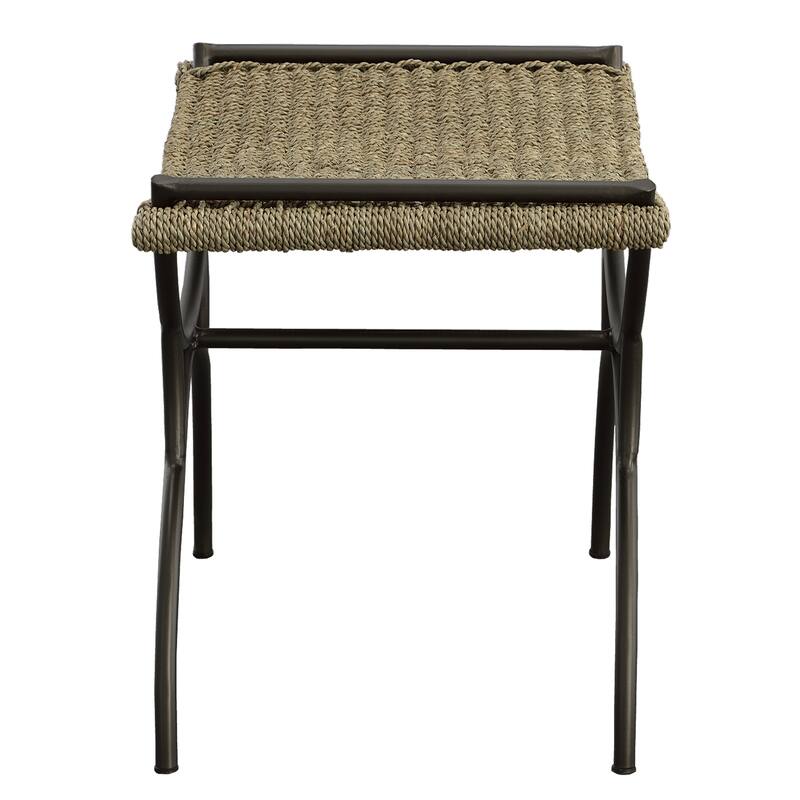 Uttermost Playa Seagrass Small Bench - 26"W x 21"H x 18"D