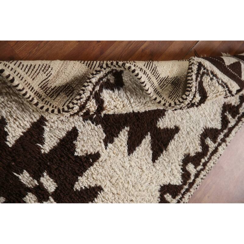 Natural Dye Kurdish Turkish Runner Rug Hand-knotted Wool Carpet - 3'4"x 11'4"