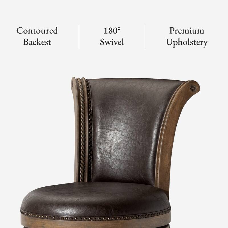 Maven Lane Pullman Swivel Kitchen Dining Stool