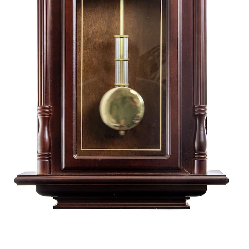 Bedford Clock Collection 38" Classic Colonial Chiming Wall Clock