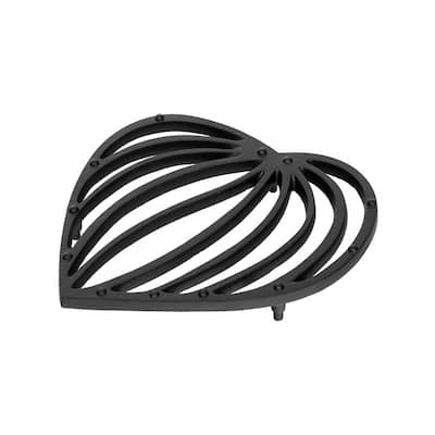 Achla Designs 6.88"W Black Powedercoat Finish Wrought Iron Leaf Trivet (Set of 2)
