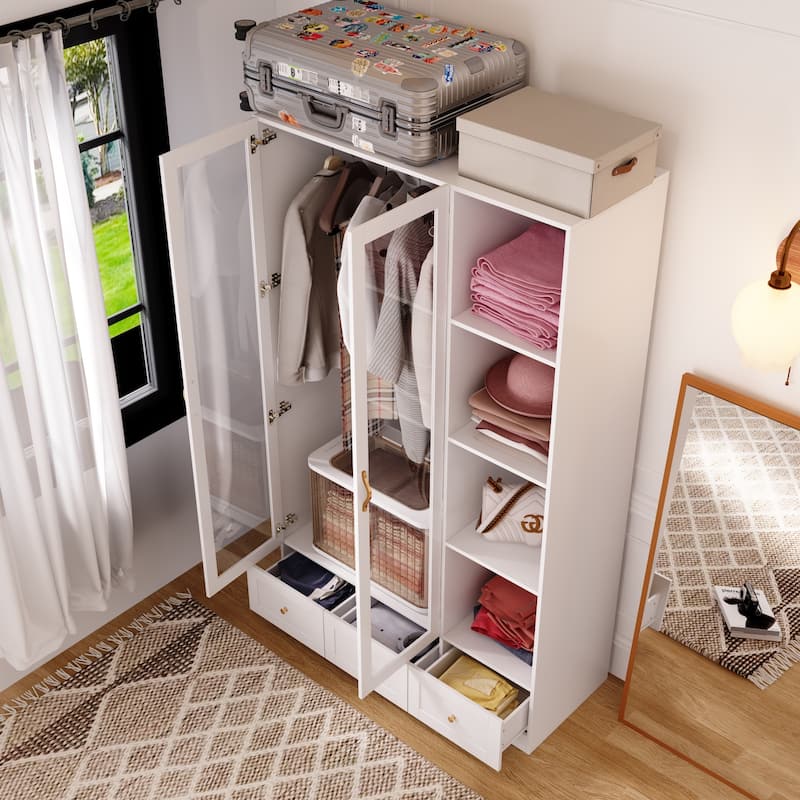 Chic Modular Closet System Wardrobe Units Armoires Home Organization