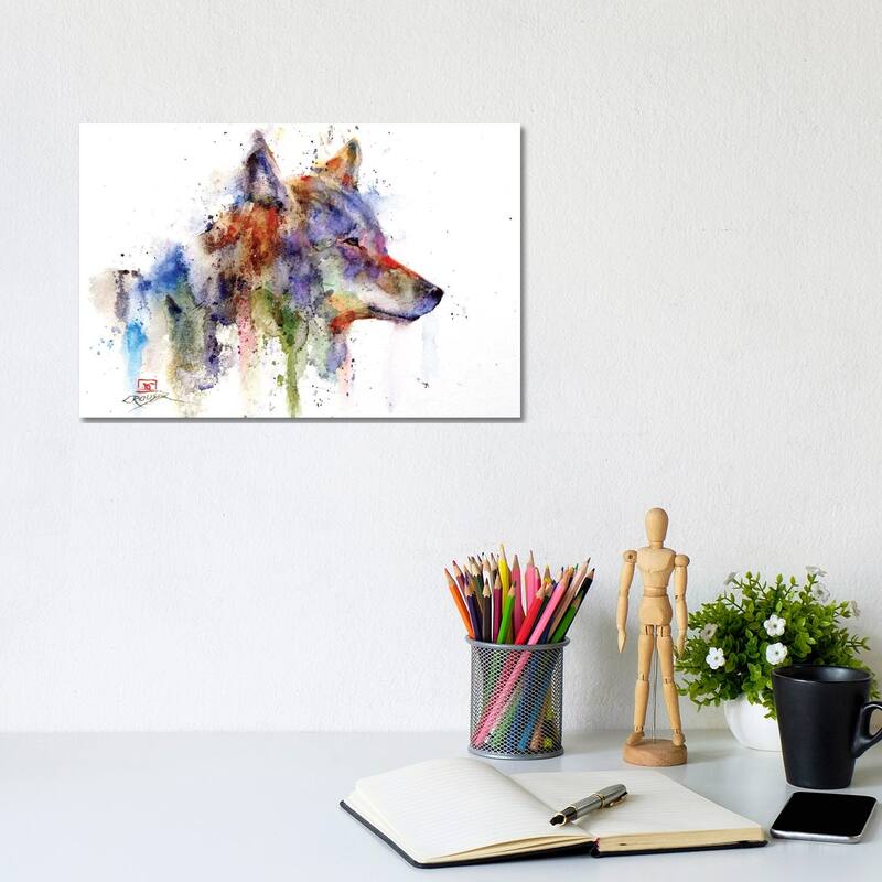 iCanvas "Coyote" by Dean Crouser Canvas Print - 8x12x0.75