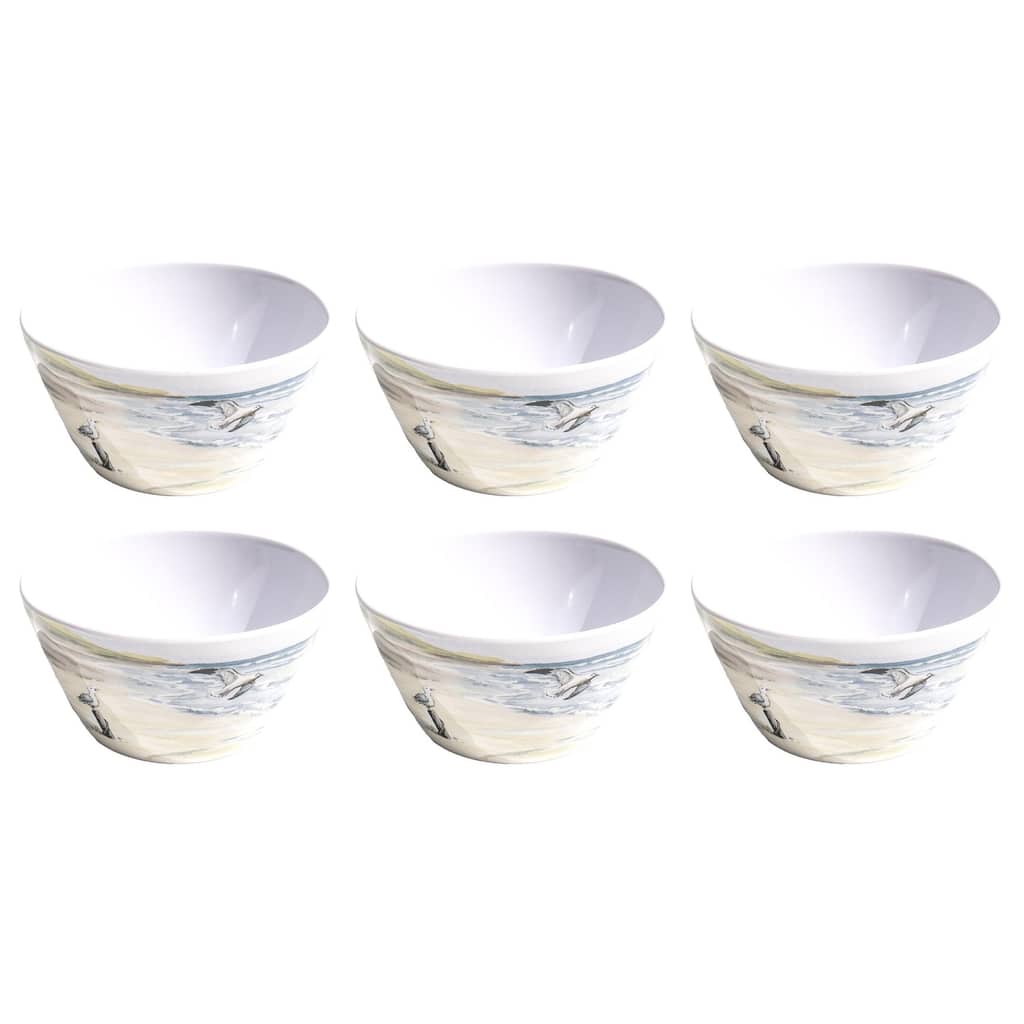 Abode Homewares by TarHong By the Shore Cereal Bowl, 5.9", 28 oz, Set of 6