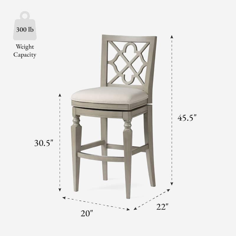 Maven Lane 31" Highland Swivel Bar Height Kitchen Stool