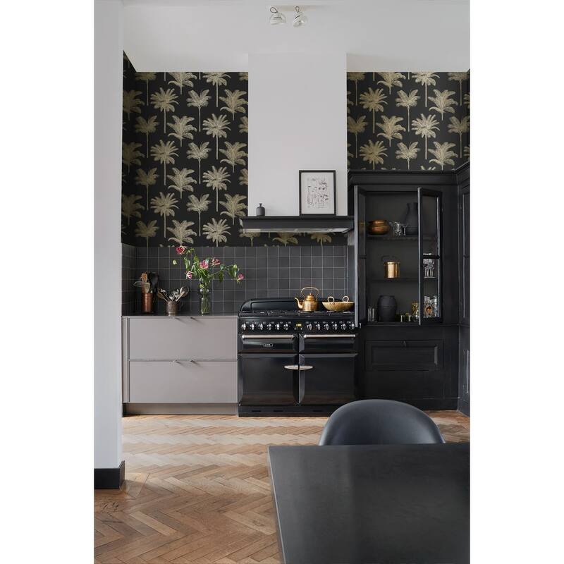 ESTA Home Taj Black Palm Trees Wallpaper