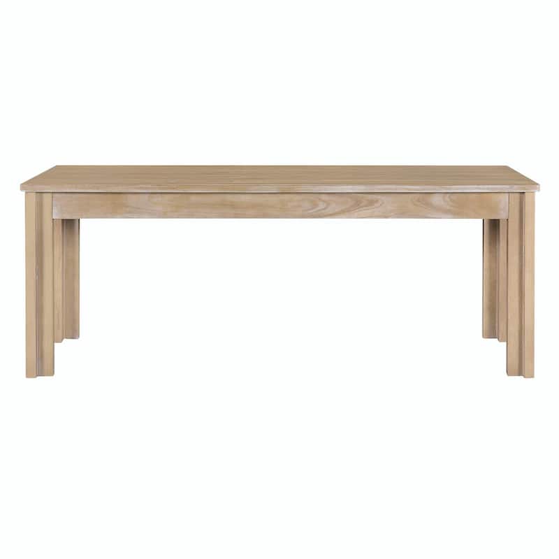 3-Piece Retro Dining Set - Rectangular Trestle Table with 2 Benches