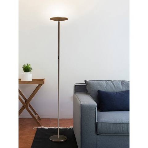 Brightech Sky Flux LED Floor Lamp - Nickel