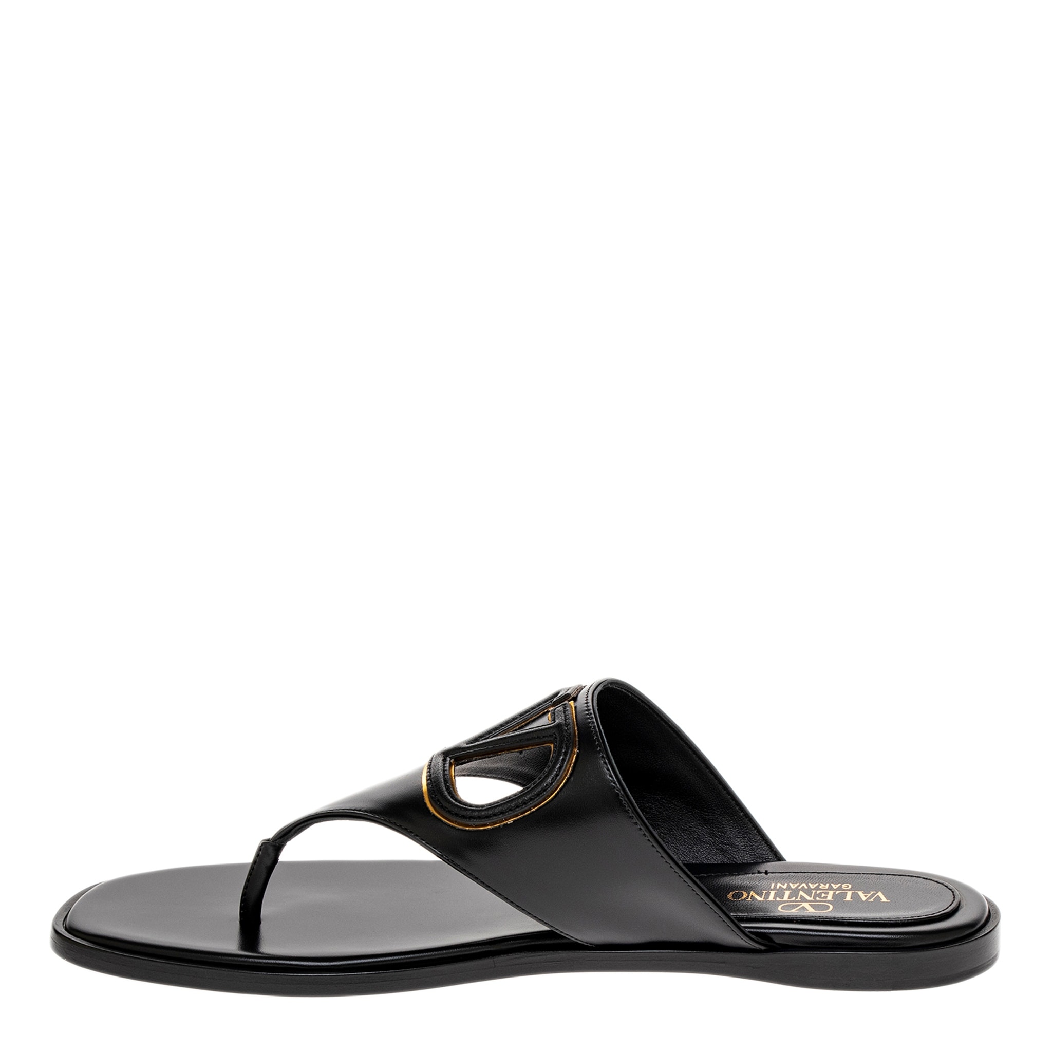 Valentino Vlogo Slides in Leather - Overstock - 42956300 Valentino Vlogo Slides in Leather - Overstock - 42956300