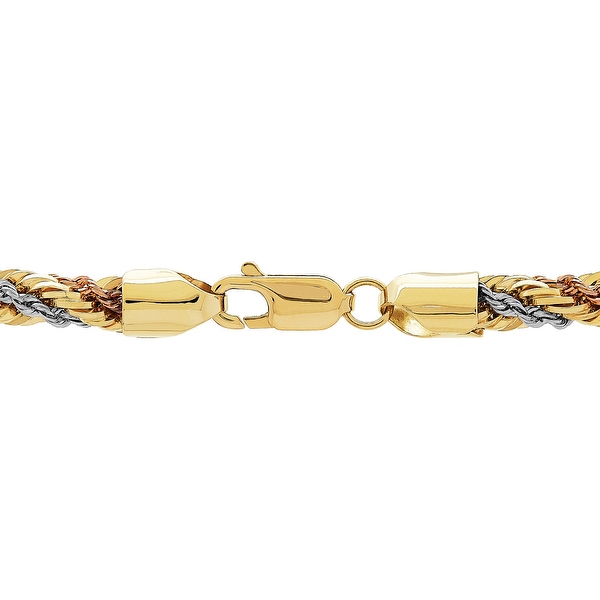 Tri color rope clearance necklace