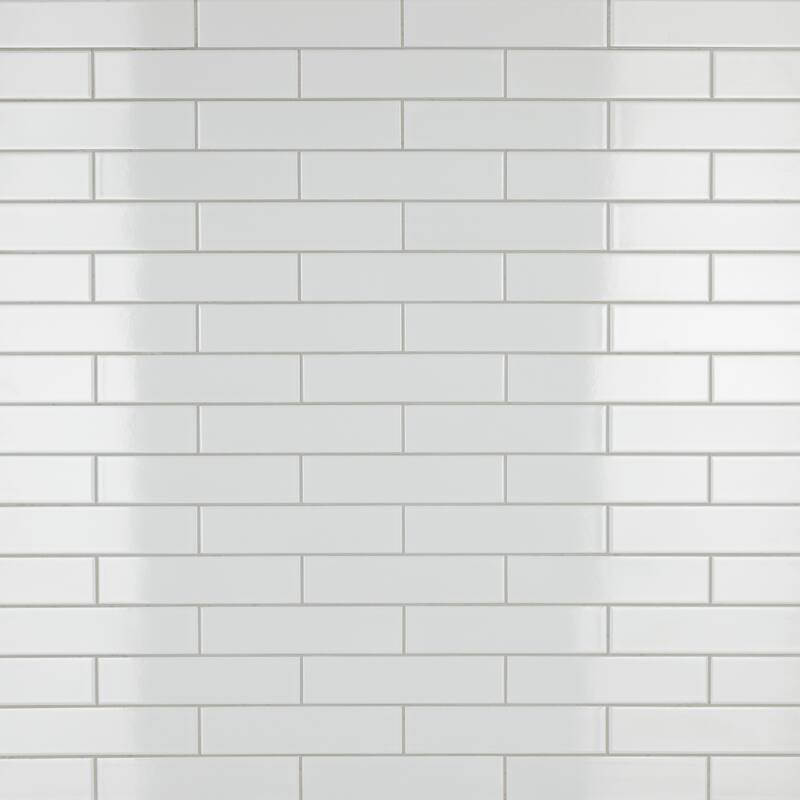 Merola Tile Metro Soho Subway Glossy White 1-3/4" x 7-3/4" Ceramic Floor and Wall Tile