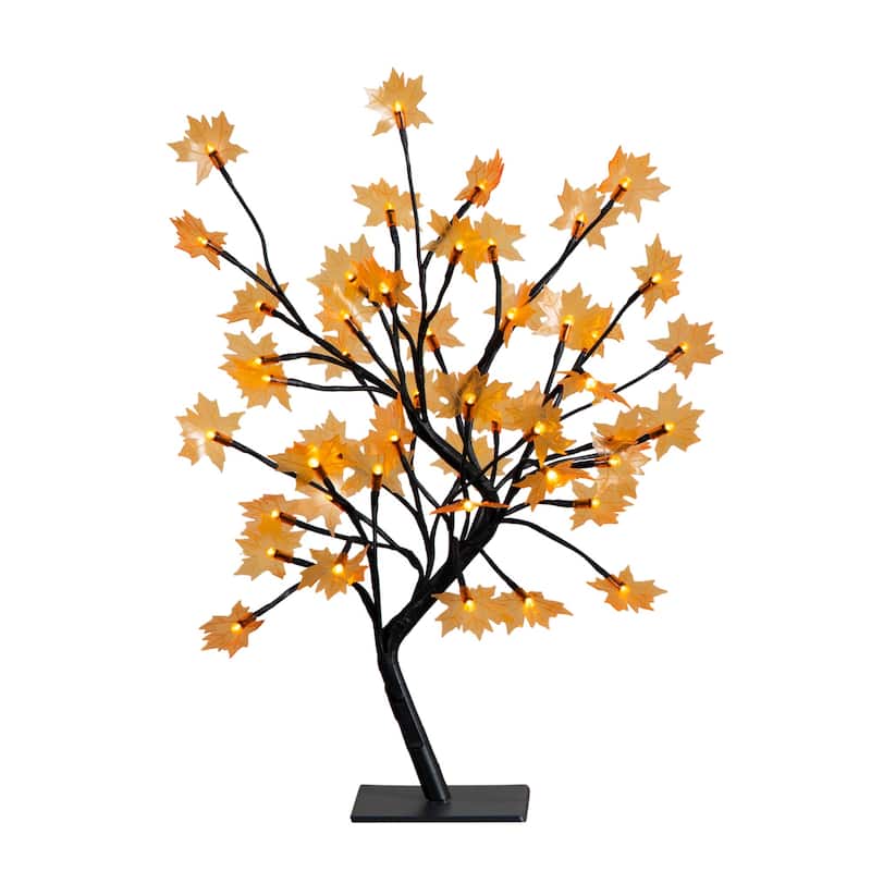 Pre-Lit Fall Harvest Maple Artificial Tree - 1.5' - Warm White LED Lights