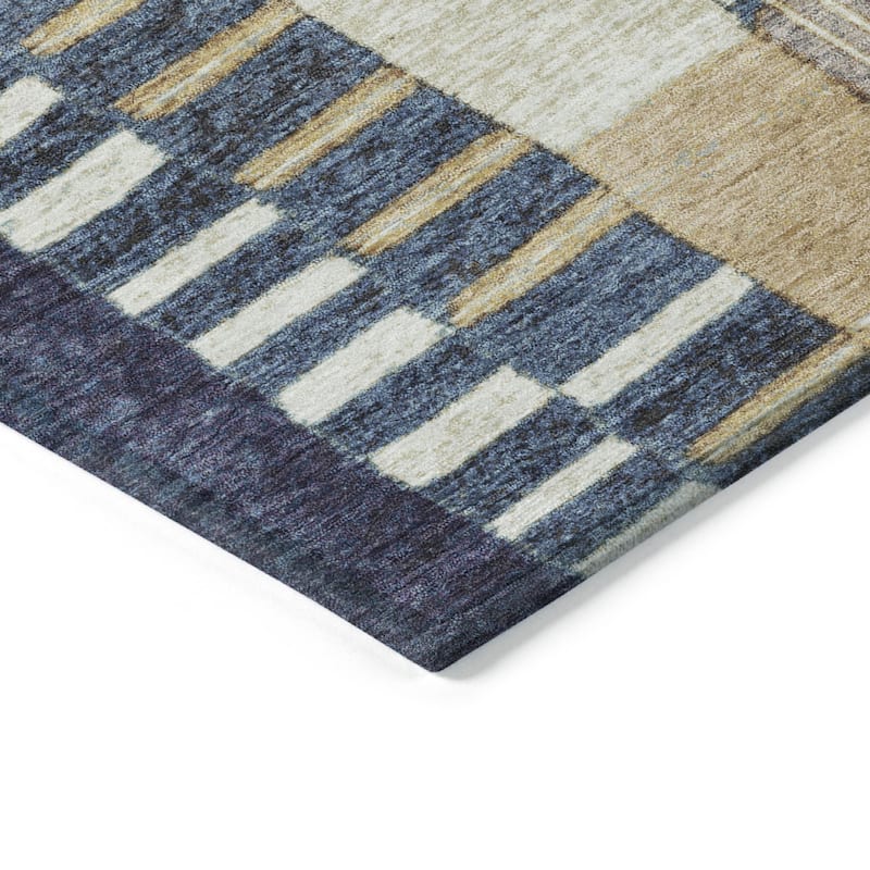 HomeRoots Geometric Transitional Rectangle Outdoor Rug