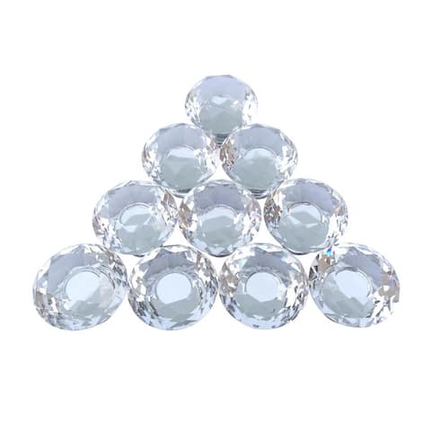 Glass Cabinet Knobs Diamond Shape 1.18 x 1.18 x 1.18" 10 Pcs Per Pack Mushroom Cabinet Pulls and Knobs Renovators Supply