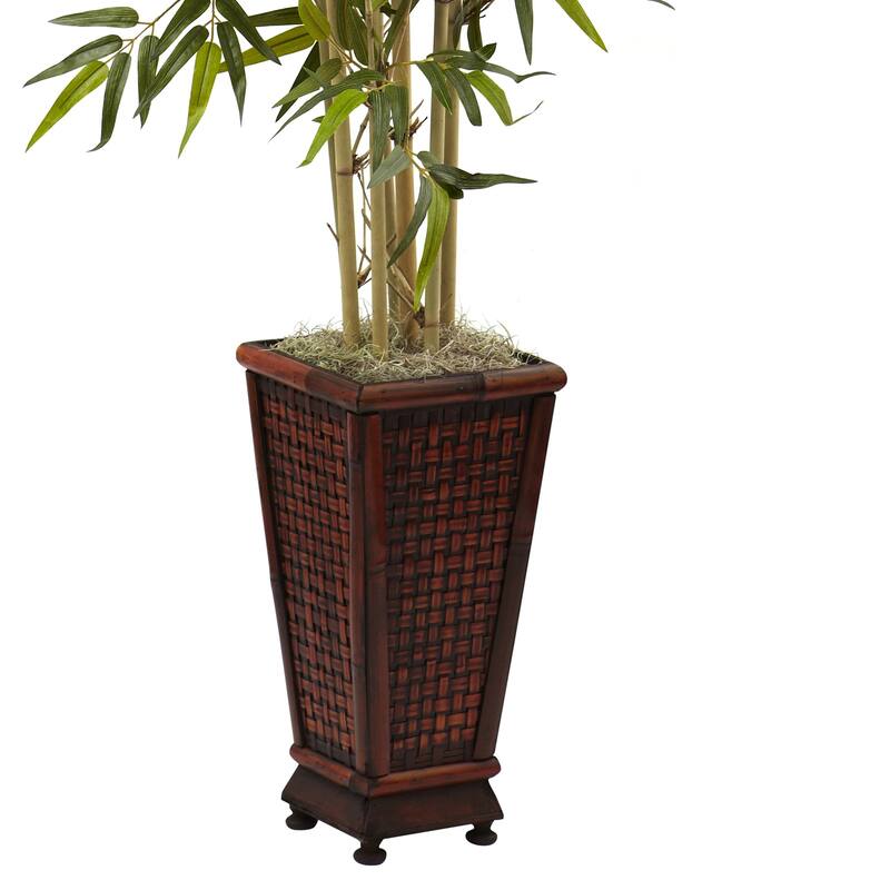 6' Artificial Bamboo Tree with Decorative Planter