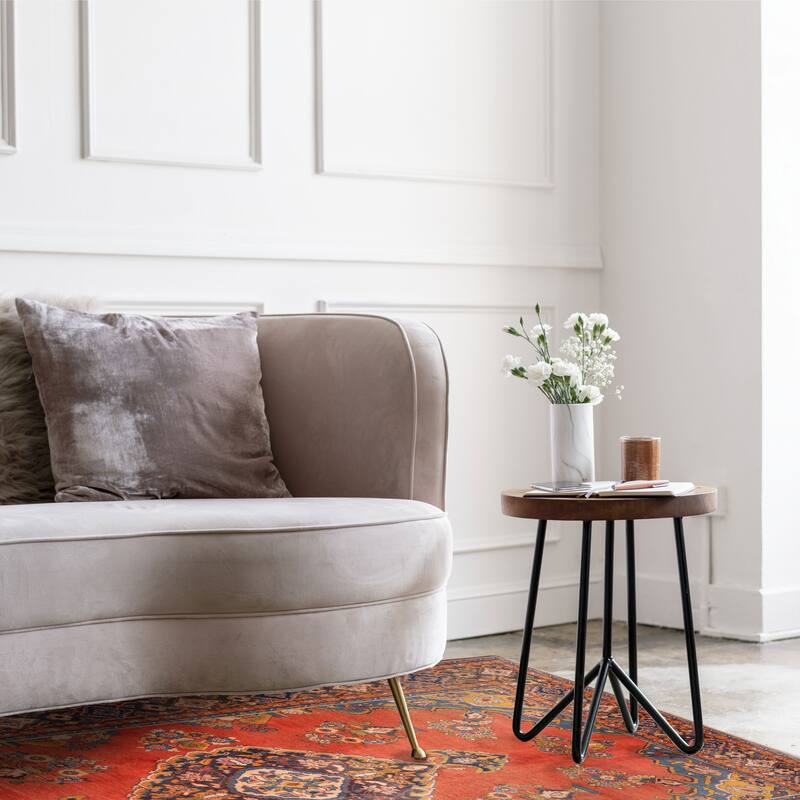 ECARPETGALLERY Hand-knotted Kayseri Vintage Light Red Wool Rug - 6'8 x 10'4