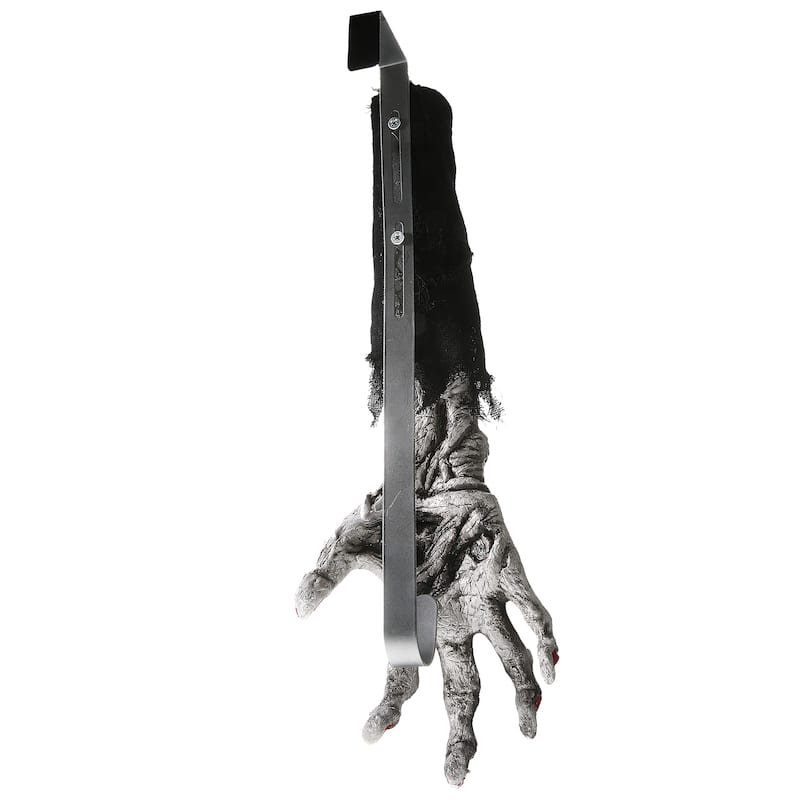 National Tree Company Halloween White Zombie Arm and Hand Wreath Hanger, 18 Inches - 18 in