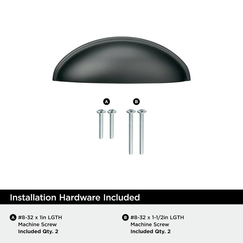 Amerock BP22094 Ravino 3" Center to Center Cup Cabinet Pull