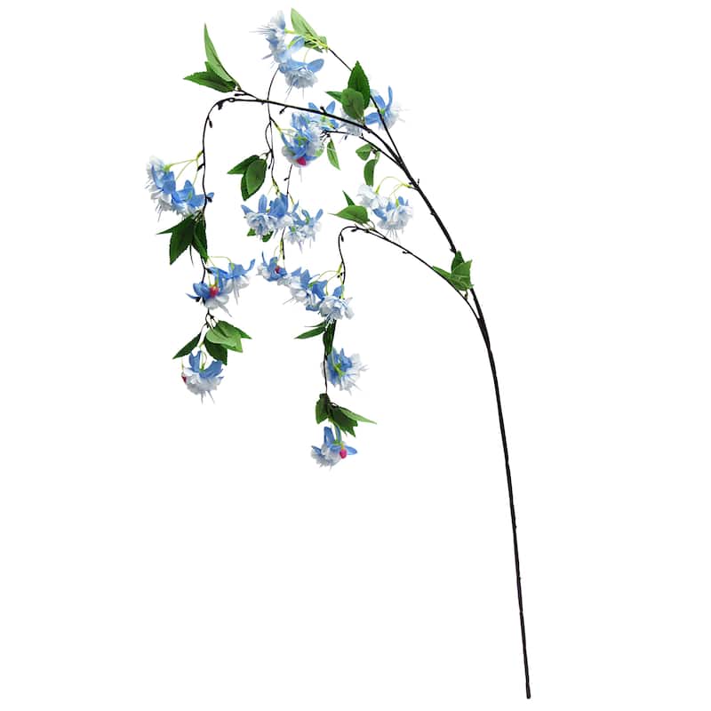 Set of 3 Artificial Hanging Fuchsia Flower Stem Spray 50in