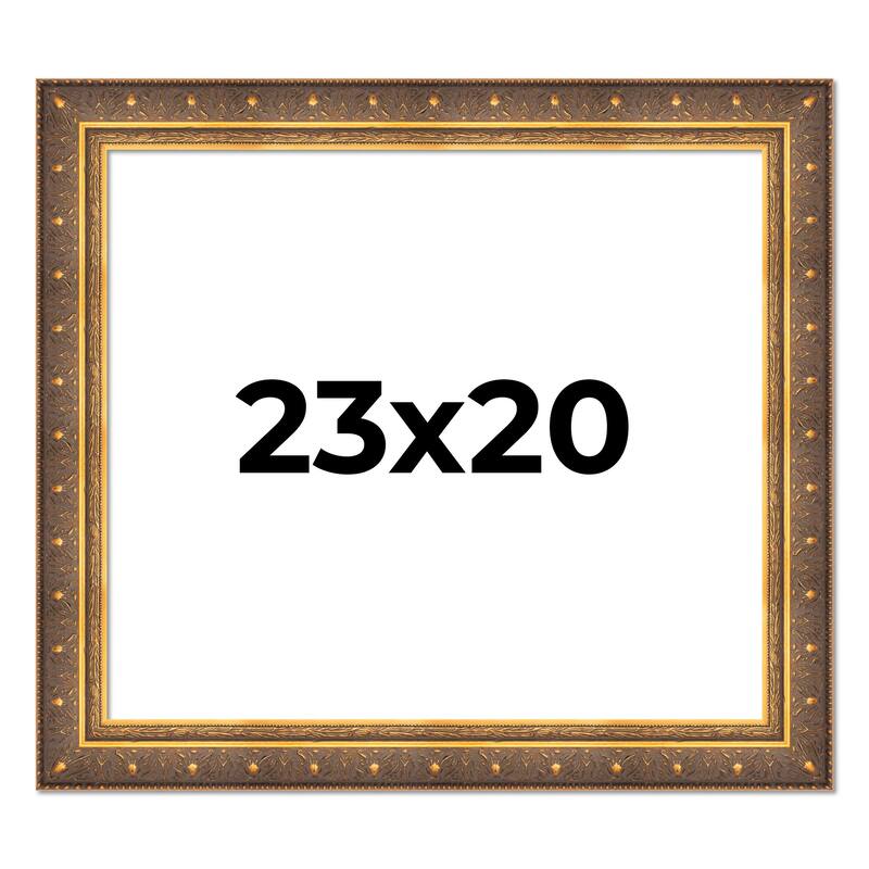 23x20 Frame Vintage Gold Solid Wood Picture Frame | 2.5 Inch Moulding