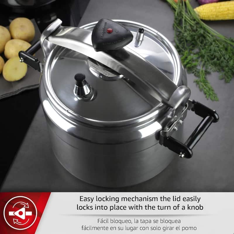 Magefesa CHEF Aluminum Pressure Cooker with Stainless Steel Lid