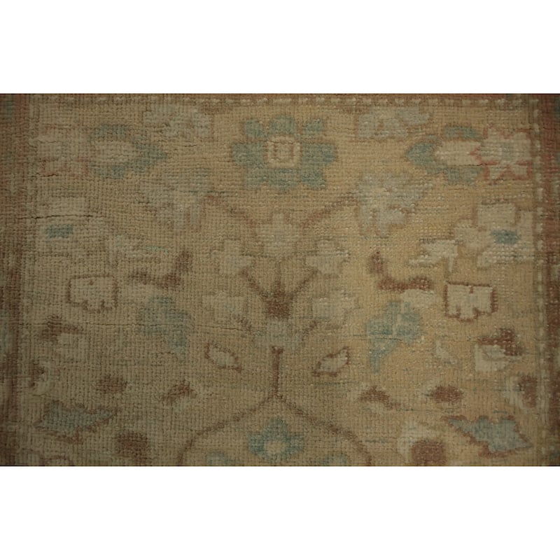 Hand Knotted Oriental 100% Wool Carpet Traditional All-Over Beige & Ivories Ziegler Area Rug - 3' 10'' X 2' 0''
