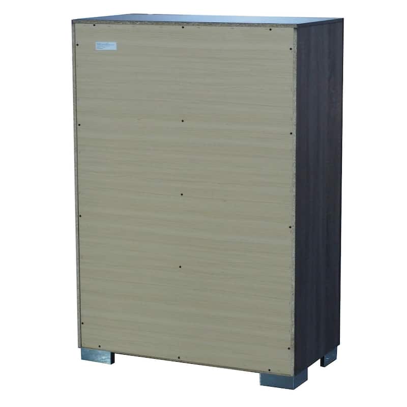 Advanced Elegant Oak-Gray Suave Chest with 4 Spacious Drawers