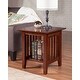 preview thumbnail 2 of 3, Mission Solid Hard Wood End Table in Walnut