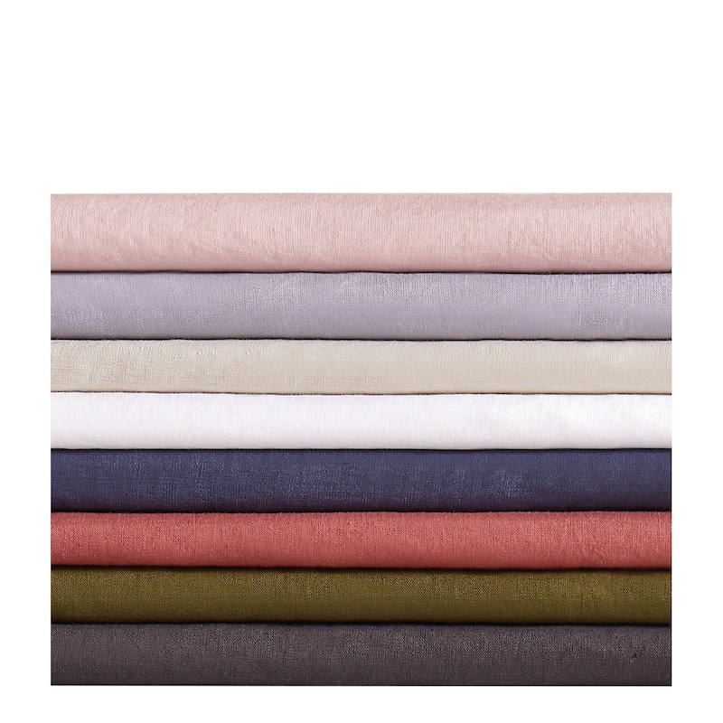 Brooklyn Loom 100% Natural Flax Linen 4-Piece Bed Sheet Set