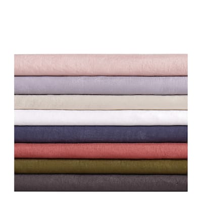 Brooklyn Loom 100% Natural Flax Linen 4-Piece Bed Sheet Set