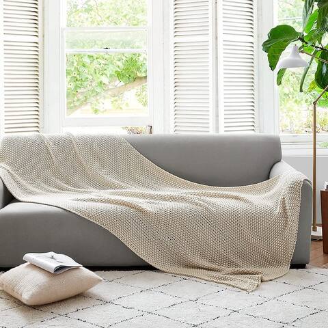 Cozy Potato® Waffled Chunky Knit Throw Blanket