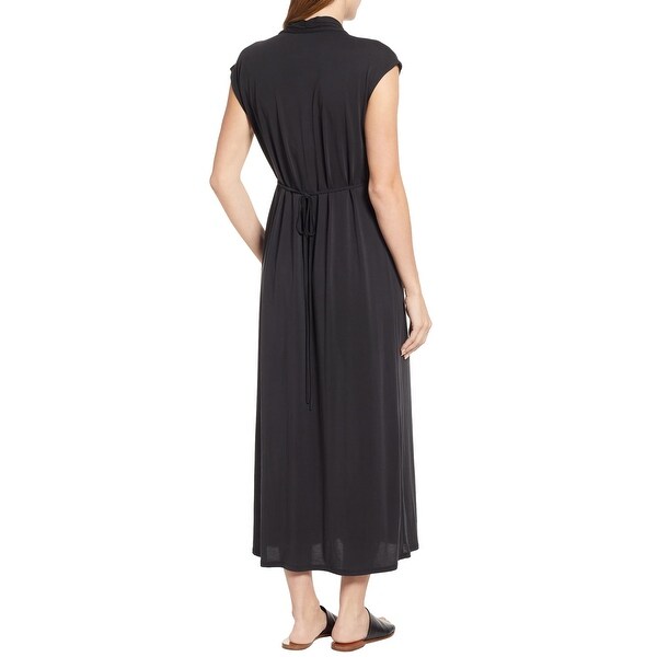 maxi tie waist dress