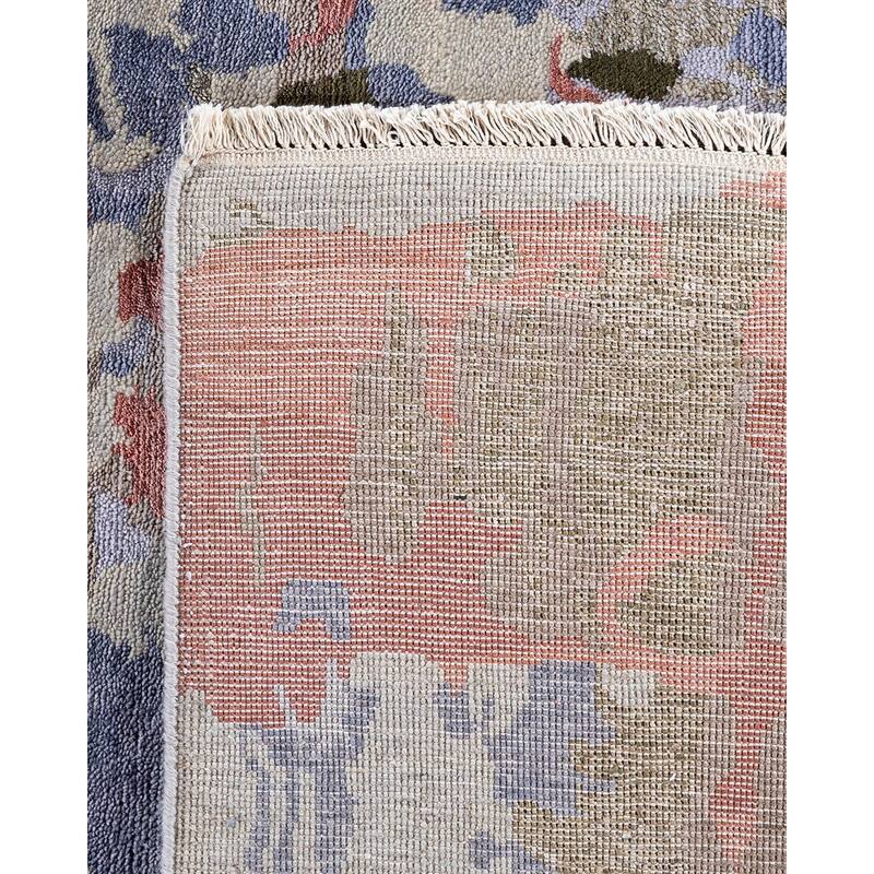 Ikat One-of-a-Kind Hand-Knotted Area Rug, Purple - 9' 2" x 12' 3"