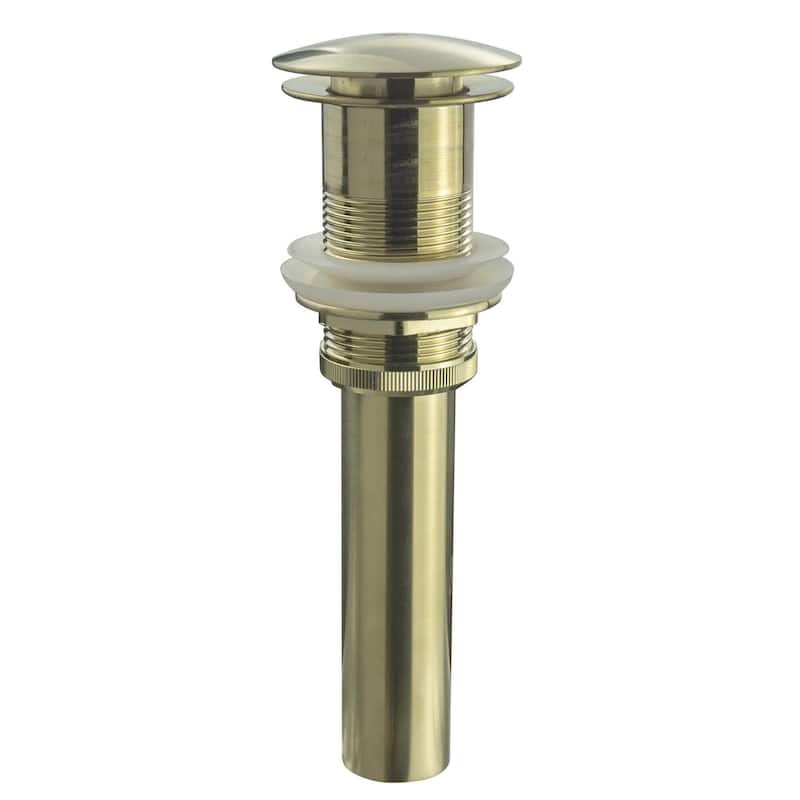 Fine Fixtures Pop-Up Bathroom Sink Drain - Without Overflow - PVD Satin Brass