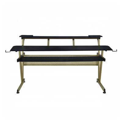 Wood and Metal Music Desk with Keyboard Tray