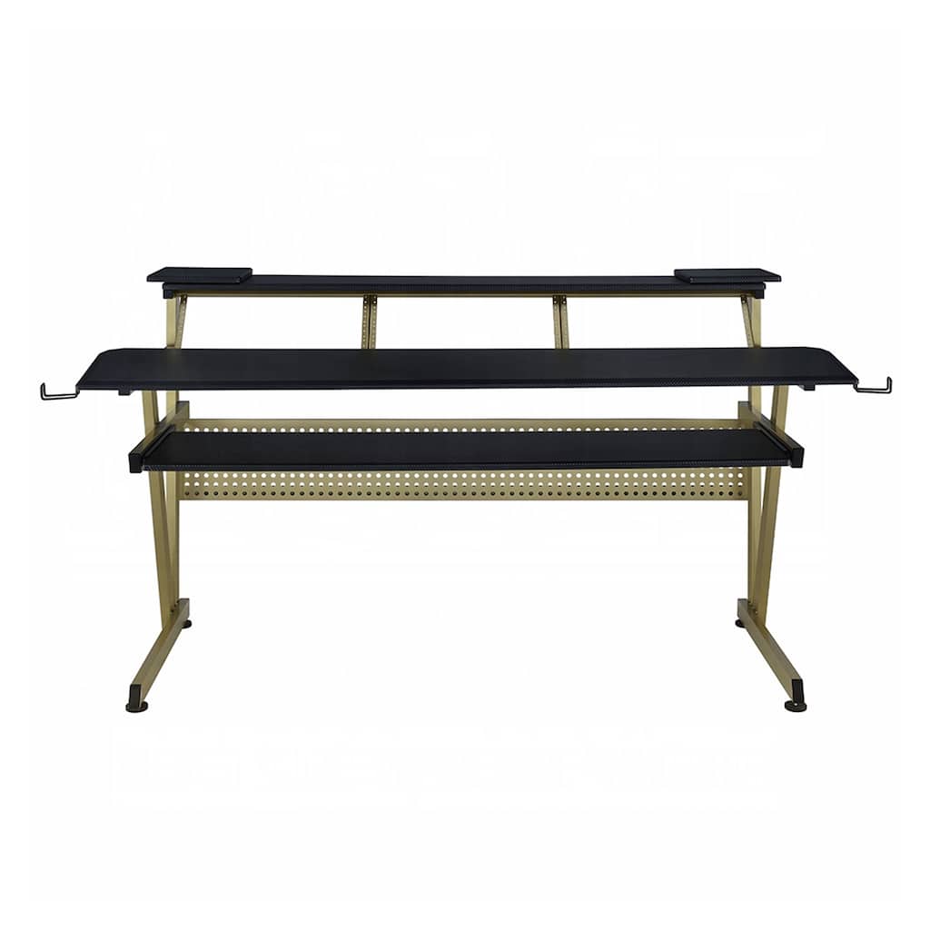 Wood and Metal Music Desk with Keyboard Tray