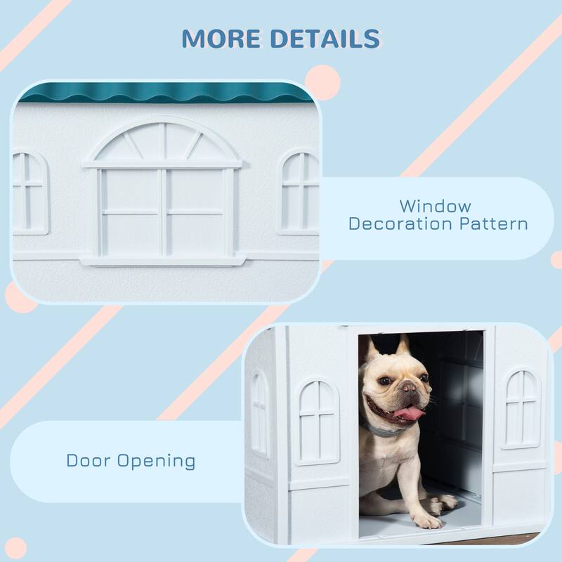 Dog House, Water Resistant Puppy Shelter Indoor Outdoor with Door,for Medium and Small Dogs