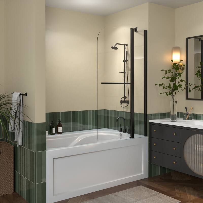 34/36 inch Pivot Tub Door with Clear Tempered Glass