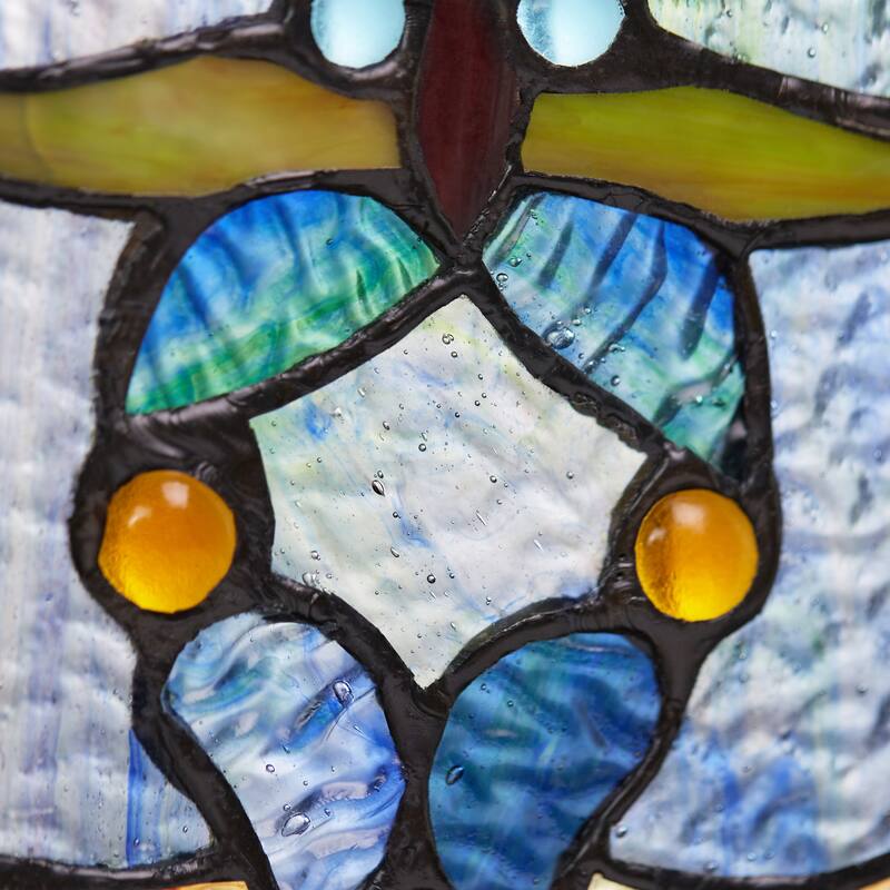 22" H Victorian Stained Glass Window Panel by River of Goods