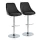 Option Black Faux Leather/Chrome