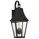 preview thumbnail 1 of 2, The Great Outdoors Chateau Grande 4 Light 28" Tall Outdoor Wall Sconce Coal / Gold
