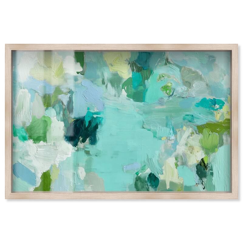 Alista Green Blues Shadowbox by Art Remedy - Natural - 54" x 36"